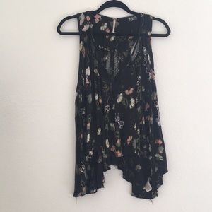 Free People Floral Flowy Tank